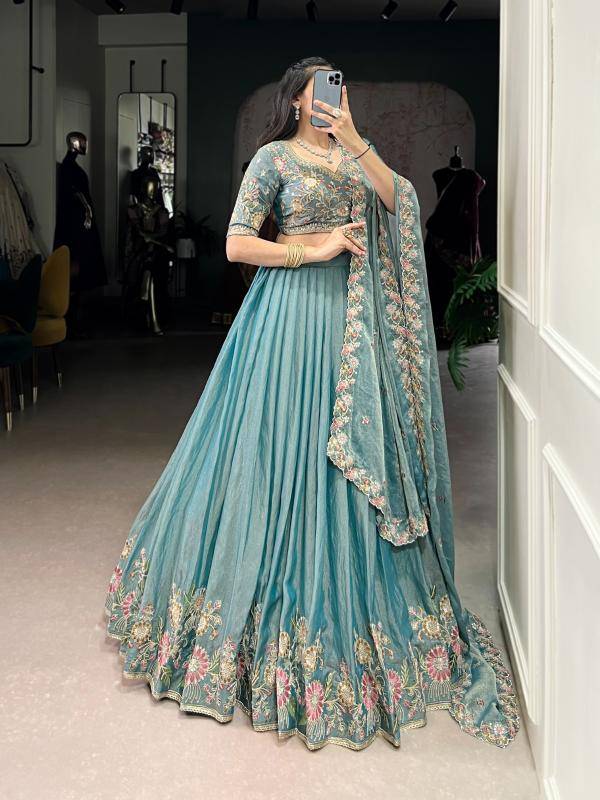 LNB 1450 SBL Shimmer Latest lehengha choli designs wholesaler